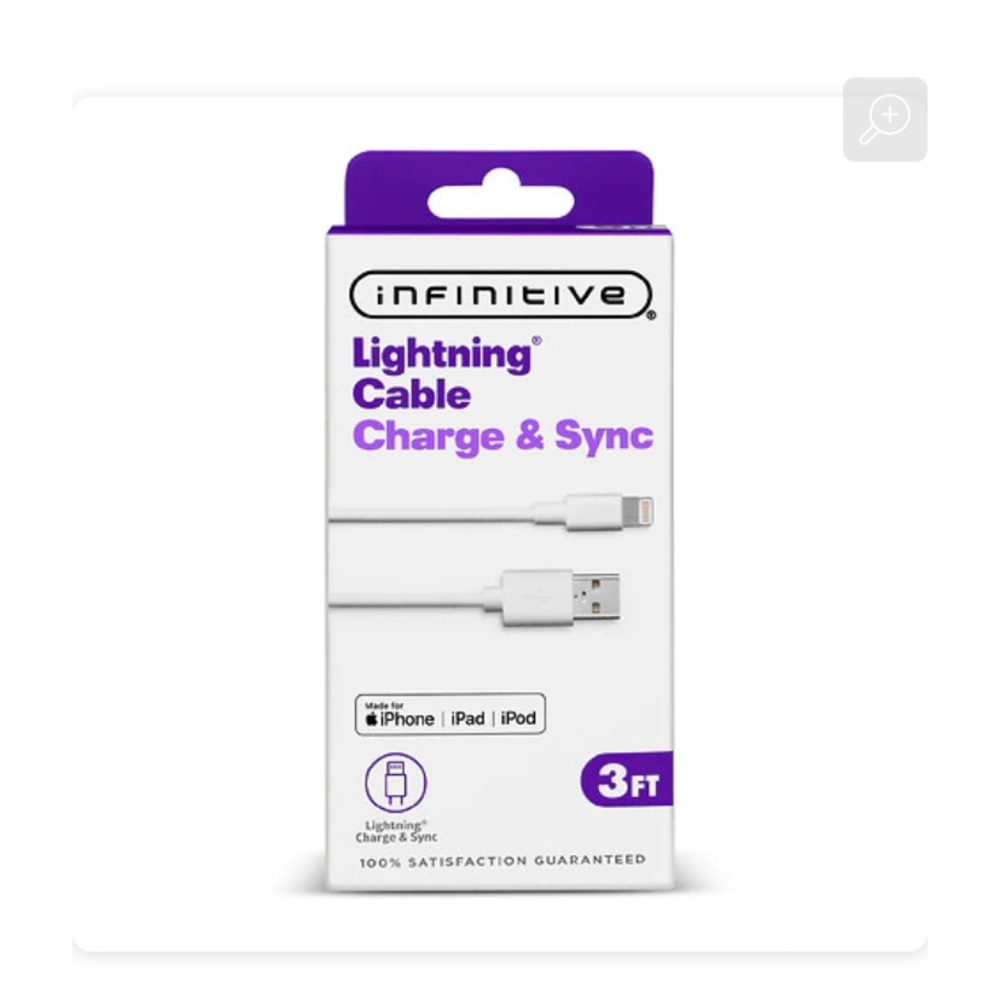 Apple charge and sync cable